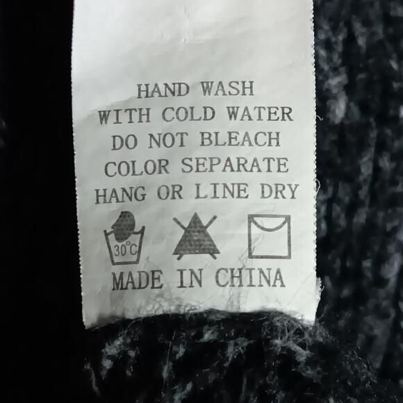 Dreamers Oversized Chunky Sweater Top Small Marled Gray Cowl Neck Slim Sleeves - Picture 11 of 11